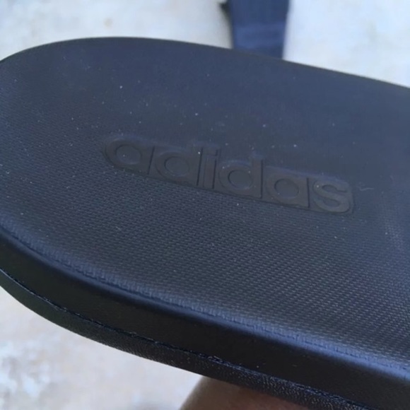 MENS BLK ADIDAS ADILETTE CLOUDFOAM STRIPES SLIDE